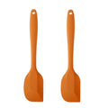 2pcs Large Integrated Silicone Scraper Chocolate Cream Mixing Knife(Orange)