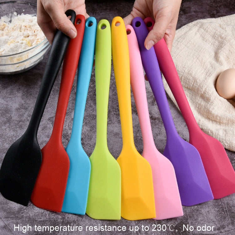 2pcs Large Integrated Silicone Scraper Chocolate Cream Mixing Knife(Pink)