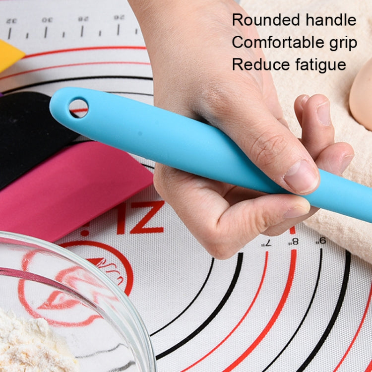 2pcs Large Integrated Silicone Scraper Chocolate Cream Mixing Knife(Orange)