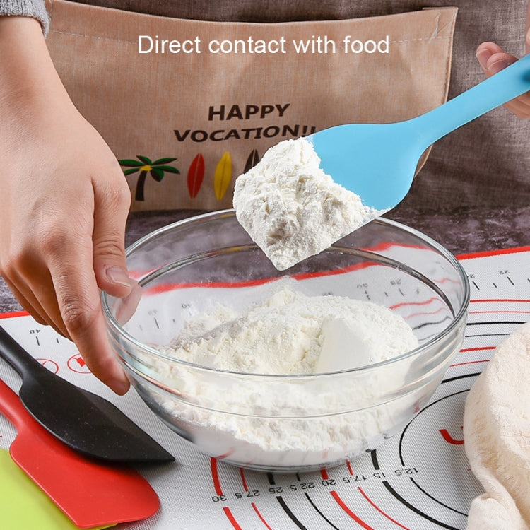 2pcs Large Integrated Silicone Scraper Chocolate Cream Mixing Knife(Blue)