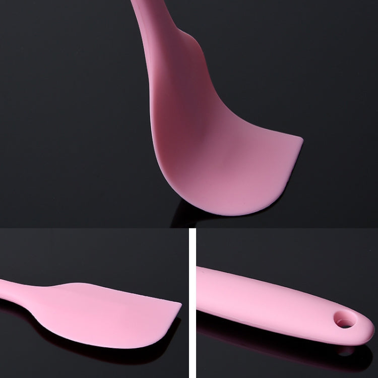 2pcs Large Integrated Silicone Scraper Chocolate Cream Mixing Knife(Yellow)