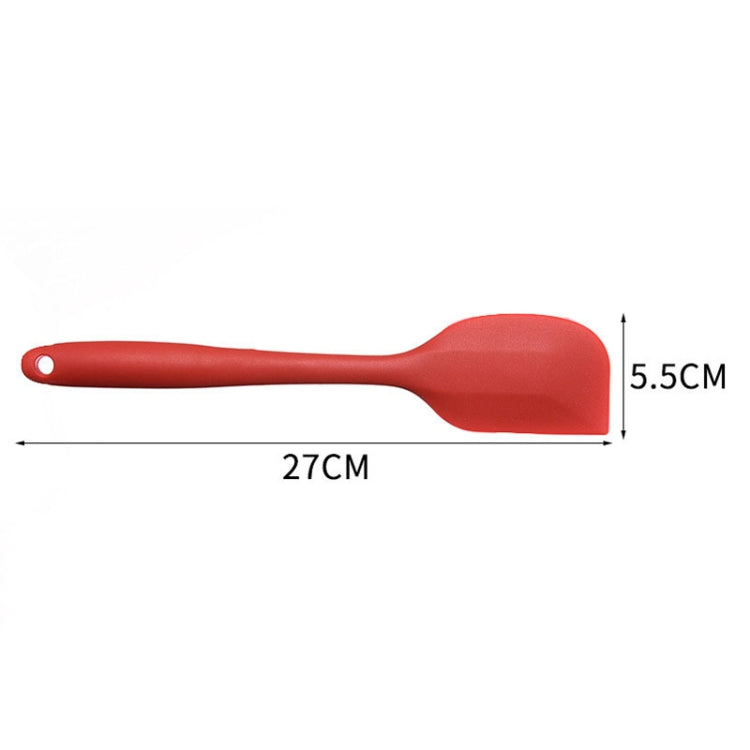 2pcs Large Integrated Silicone Scraper Chocolate Cream Mixing Knife(Black)