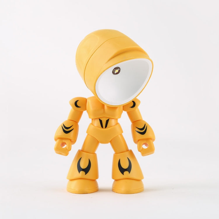 9622 LED Mini Foldable Cartoon Policeman Night Light Desktop Magnetic Desk Lamp(Yellow)