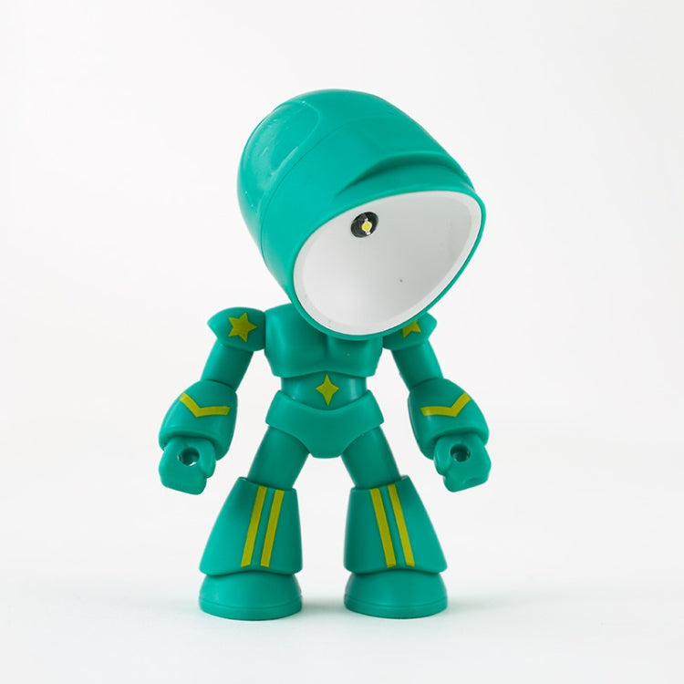 9622 LED Mini Foldable Cartoon Policeman Night Light Desktop Magnetic Desk Lamp(Green)