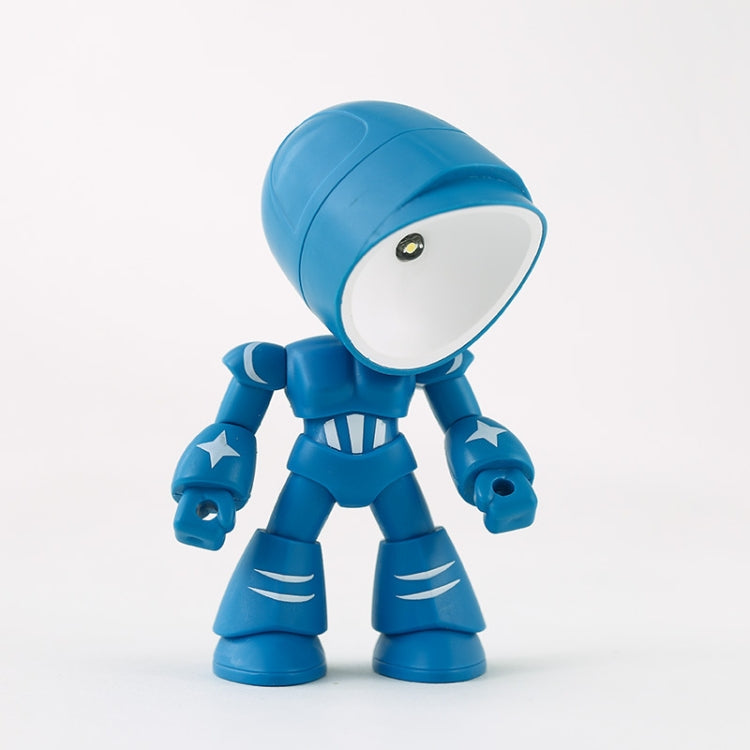 9622 LED Mini Foldable Cartoon Policeman Night Light Desktop Magnetic Desk Lamp(Blue)