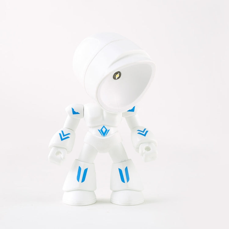 9622 LED Mini Foldable Cartoon Policeman Night Light Desktop Magnetic Desk Lamp(White)
