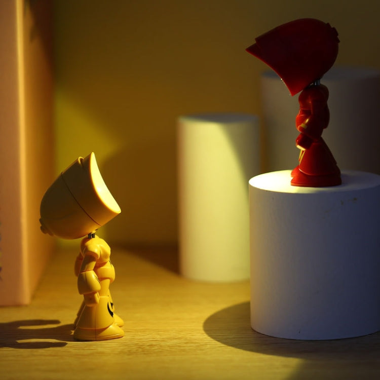 9622 LED Mini Foldable Cartoon Policeman Night Light Desktop Magnetic Desk Lamp(Yellow)