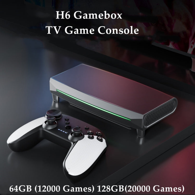 MANTE1 H6 For PSP Simulator Suspension Game Console Four Person Battle Video Gaming Machine 4K HD Game Box, Style: 128G Ordinary Handle