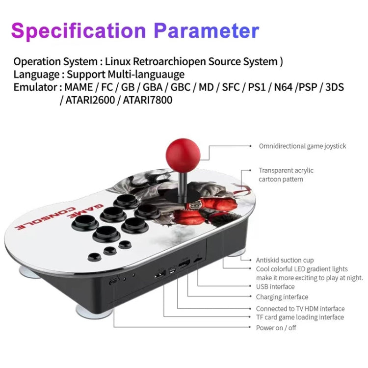 MANTE1 MT6 TV Console Game Joystick Turret HD 4K Game 2 Persons 32G Built-in 10000 Game