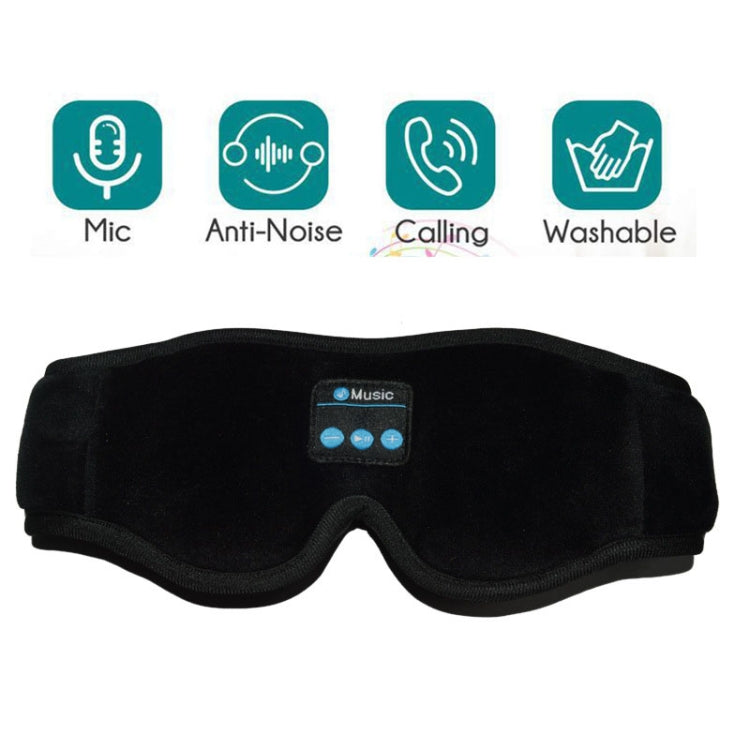Bluetooth5.0 Sleep Eye Mask 3D Wireless Music Sleep Headphones(Black)