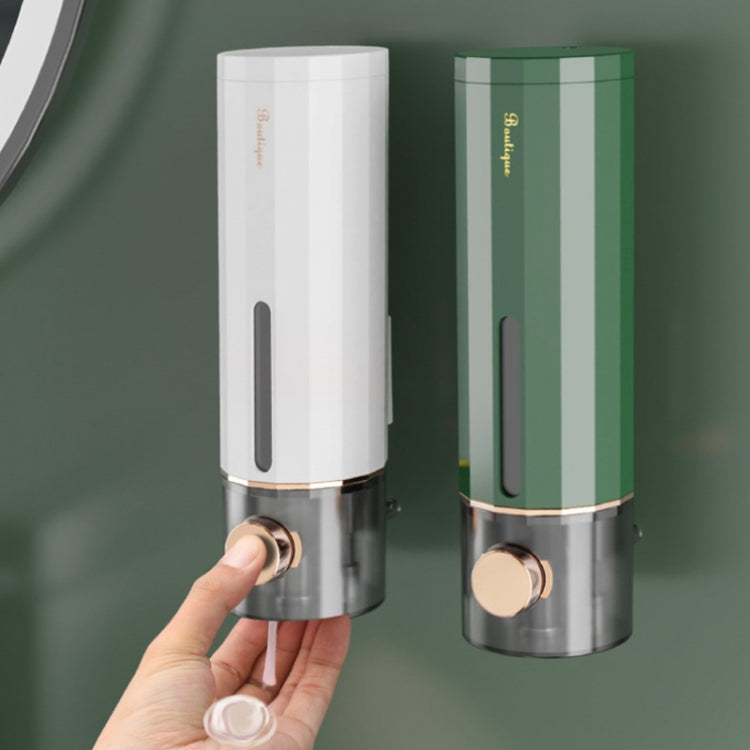 Wall Mounted Manual Soap Liquid Hotel Handwashing Bathroom Bathing Foam Soap Dispenser(White)