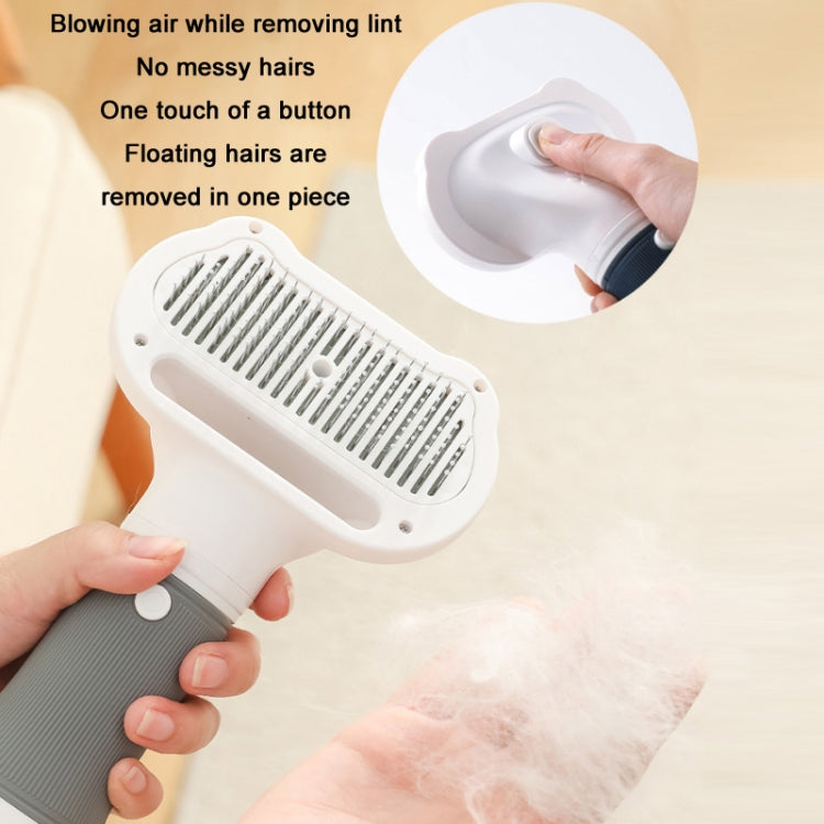 3 in 1 600W Pet Electric High Wind Hair Removal Blowing Combs, Specification: US Plug 110V(Yellow)