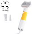 3 in 1 600W Pet Electric High Wind Hair Removal Blowing Combs, Specification: UK Plug 220-240V(Yellow)