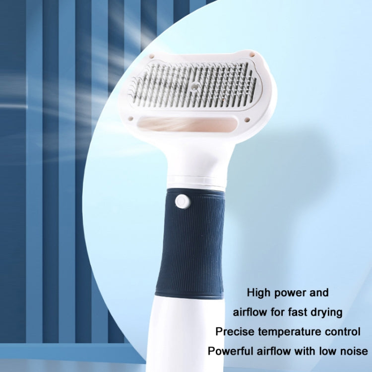 3 in 1 600W Pet Electric High Wind Hair Removal Blowing Combs, Specification: UK Plug 220-240V(Yellow)
