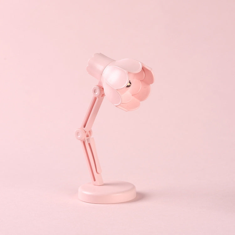 Flower Shape LED Mini Magnetic Table Lamp Foldable Bedside Night Light(09B Pink)