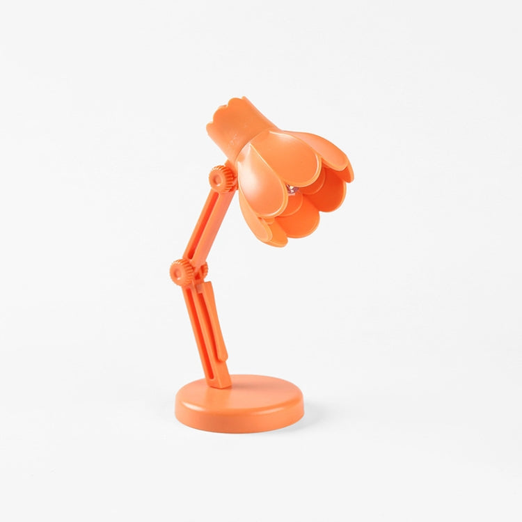 Flower Shape LED Mini Magnetic Table Lamp Foldable Bedside Night Light(09B Orange)