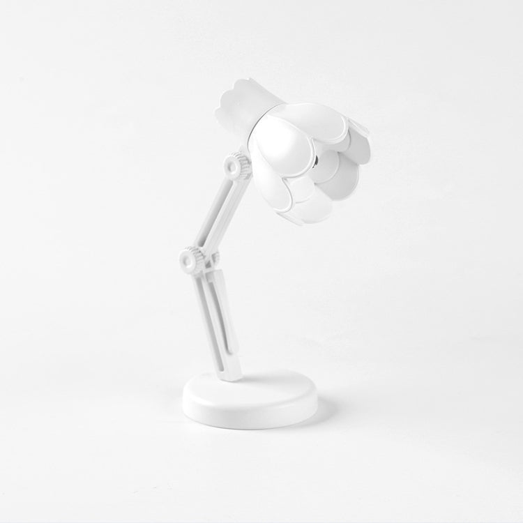 Flower Shape LED Mini Magnetic Table Lamp Foldable Bedside Night Light(09B White)