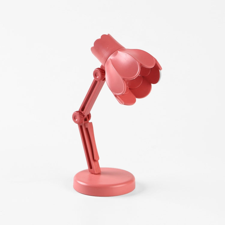 Flower Shape LED Mini Magnetic Table Lamp Foldable Bedside Night Light(09B Rose Red)
