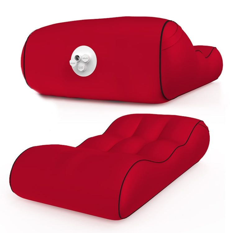 1832B Outdoor Portable One-Touch Automatic Inflatable Sofa Foldable Seat(Wine Red)