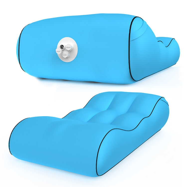 1832B Outdoor Portable One-Touch Automatic Inflatable Sofa Foldable Seat(Sky Blue)