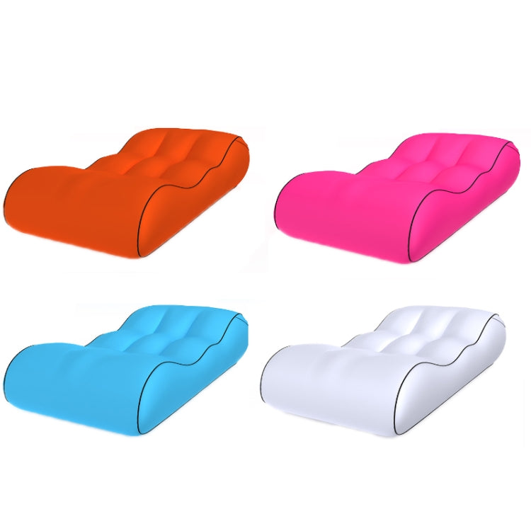 1832B Outdoor Portable One-Touch Automatic Inflatable Sofa Foldable Seat(White)