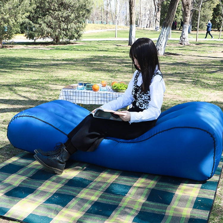 1832B Outdoor Portable One-Touch Automatic Inflatable Sofa Foldable Seat(Black)