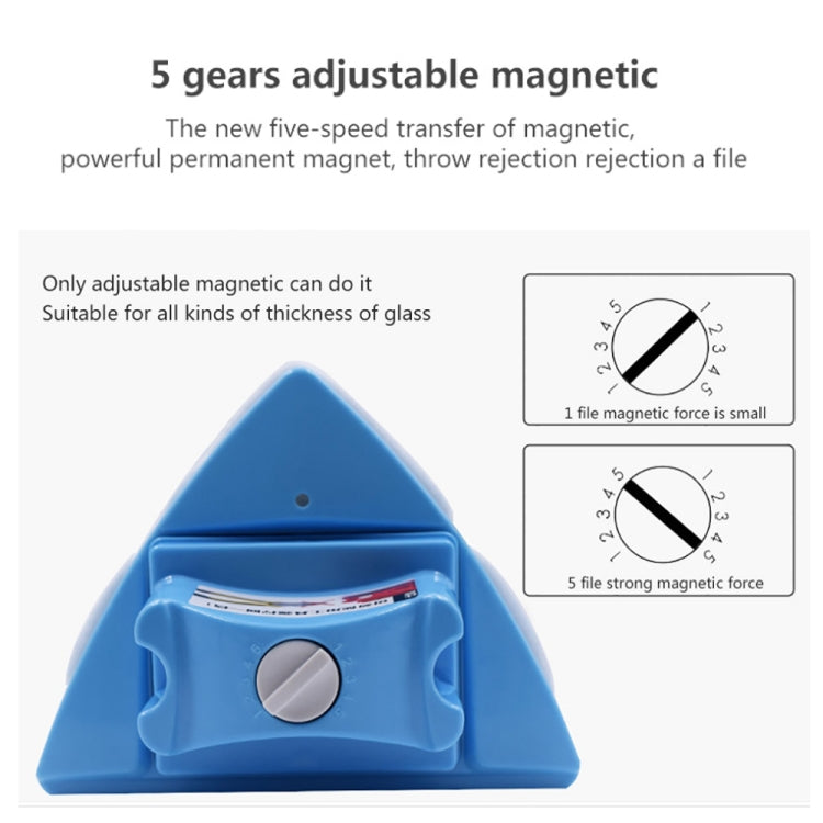 Adjustable Magnetic Window Cleaner Double-Side Glass Wiper Brush(4-30mm)