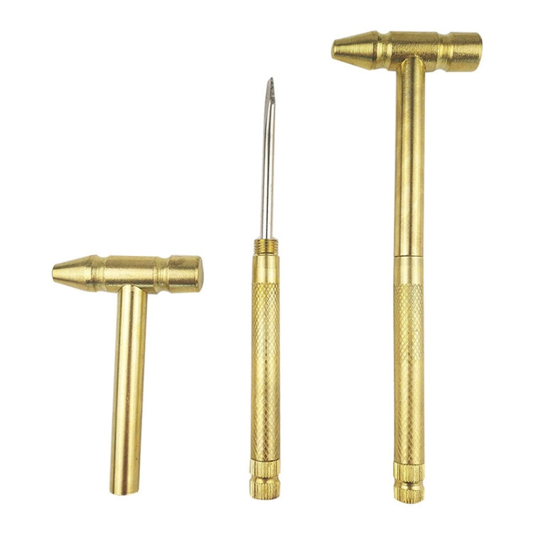 6 in 1 Multifunctional Mini Household Brass Hammer Screwdriver(10097)