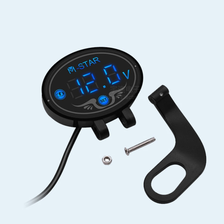 YL-M01 Motorcycle Battery Voltage Monitoring M-STAR Intelligent Voltage Meter(Purple)