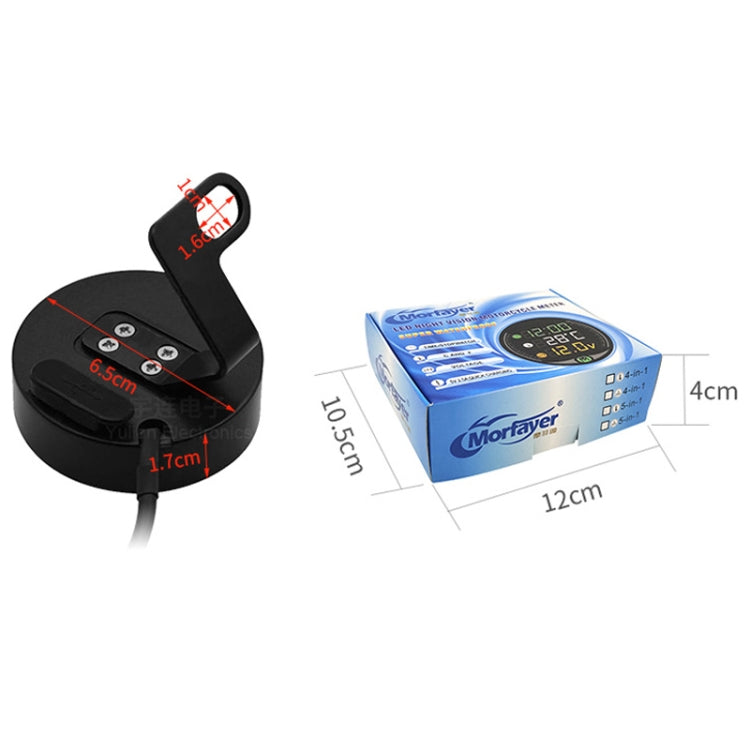 Morfayer YL-M05 5 In 1 Water Temperature Model 9-24V LED Night Vision Motorcycle Modification Instrument