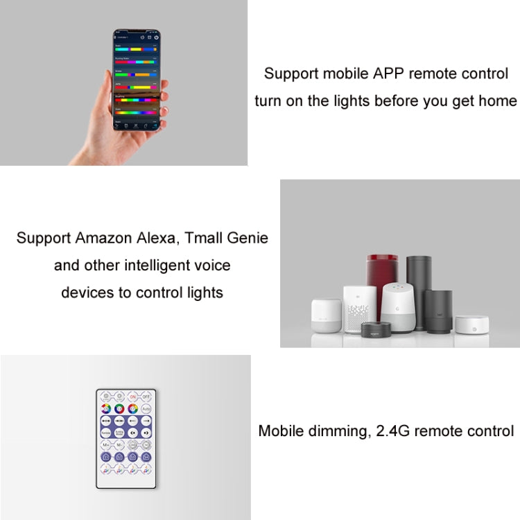 WIFI Wireless Symphony Light Bar Music Smart APP 2.4G Controller, Specification: Single Head