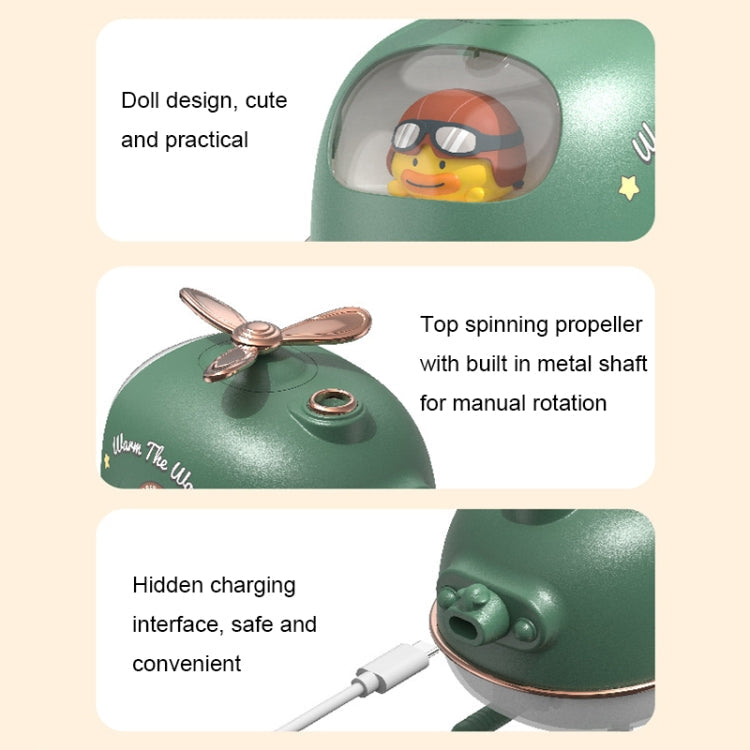 ICARER FAMILY IFJSQ07 Cartoon Nano Spray Atmosphere Night Light Humidifier, Spec: Charging (Green)