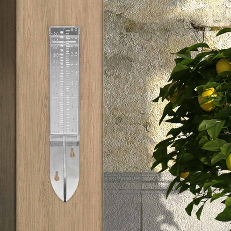 Plastic Transparent Outdoor Garden Rain Gauge Measuring Tool(25x4.5x2.7cm)