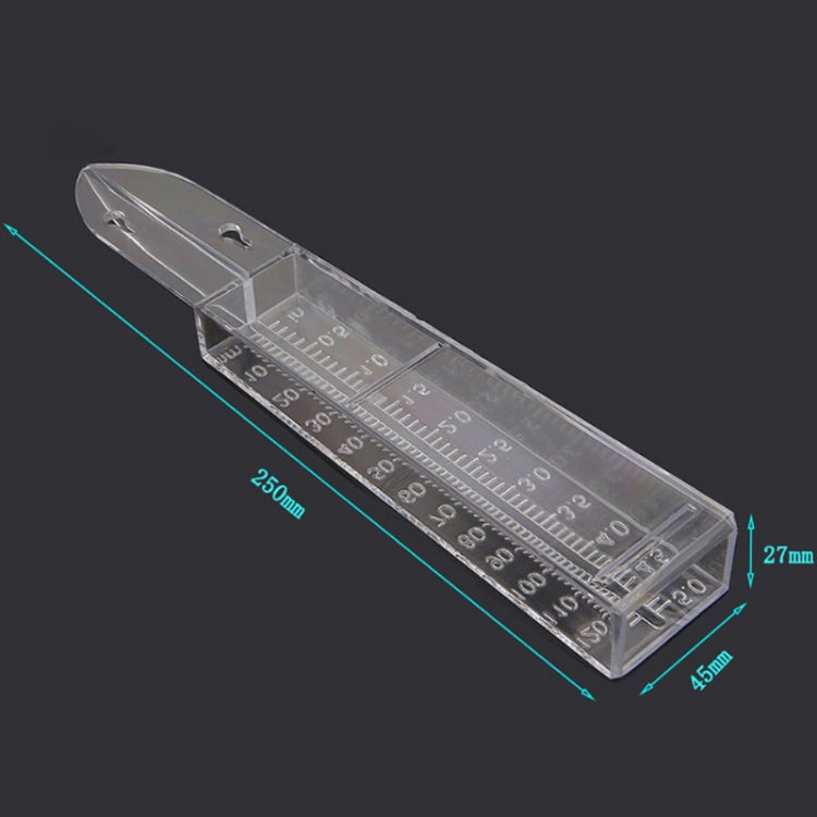 Plastic Transparent Outdoor Garden Rain Gauge Measuring Tool(25x4.5x2.7cm)