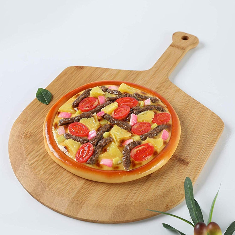 Bamboo Pizza Paddle Cheese Steak Baking Serving Tray Cutting Chopping Board 38.5x29.5x1cm