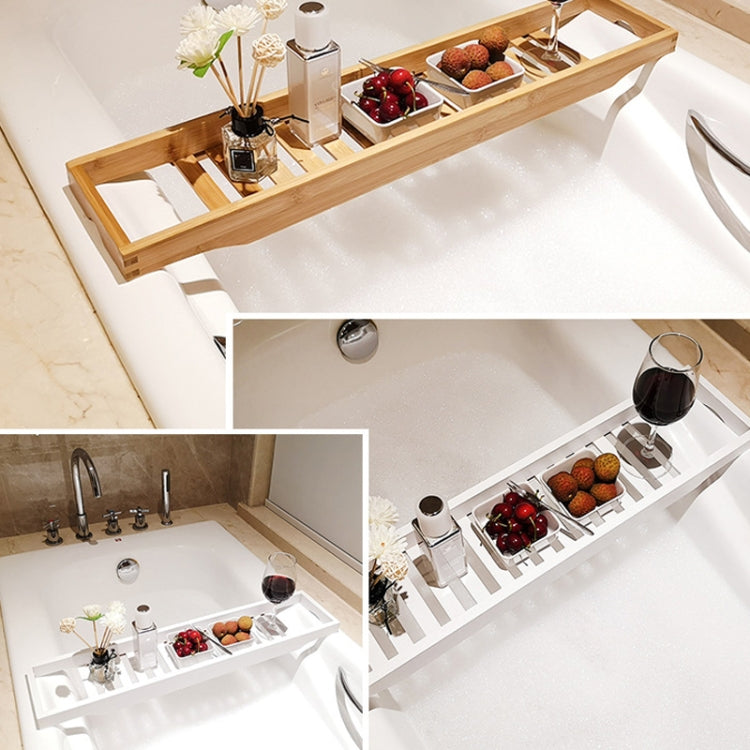 Bamboo Non-slip Bathtub Shelf Multifunctional Soaking Shelf, Color: Bamboo Color