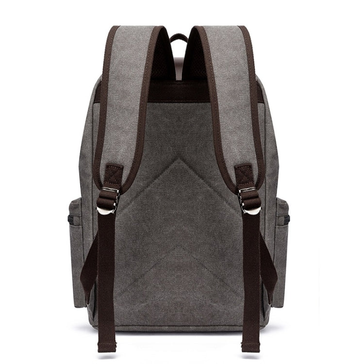 Canvas Leisure Backpack Computer Bag Student School Bag(Green)