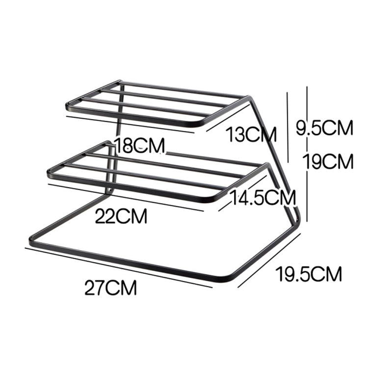 Three-layer Kitchen Dish Storage Rack Cabinet Tiered Shelf(White)