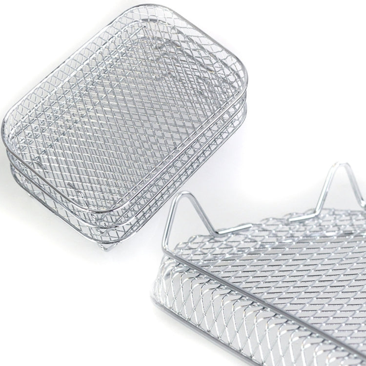 Air Fryer Accessories Three-Layer Steam Rack Stackable Dehydration Rack(Rectangle)