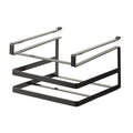 Double-layer Punch-free Kitchen Wall-Mounted Cutting Board Rack(Black)
