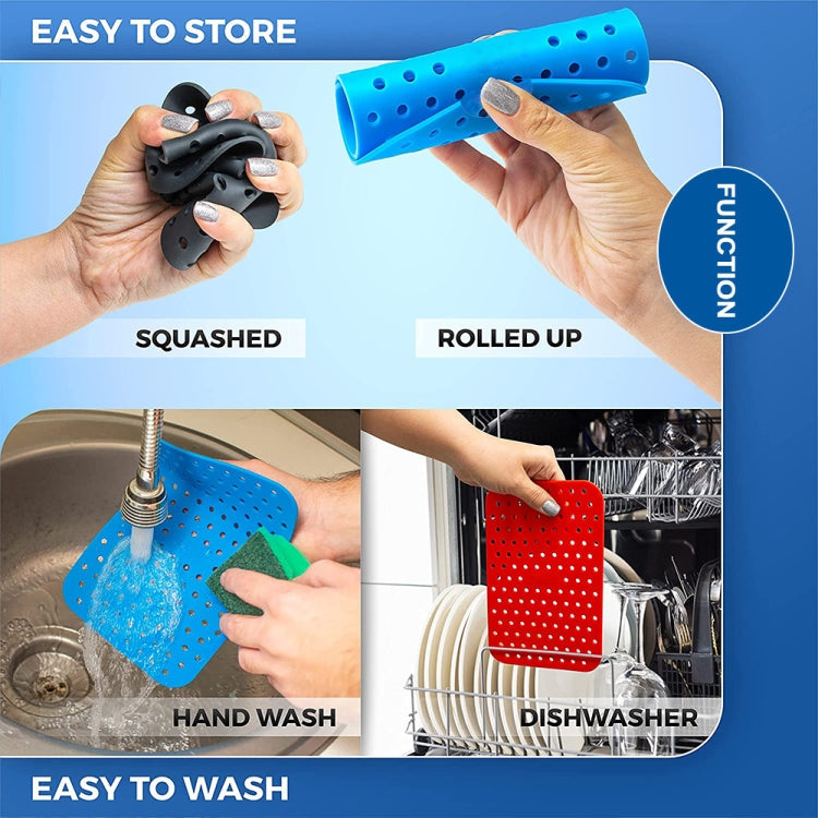 For NINJA DZ201 DZ401 Air Fryers 2pcs Silicone Pad Rectangular Liner(Blue)