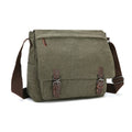 Versatile Canvas Shoulder Messenger Bag Business Computer Bag, Color: Green Medium