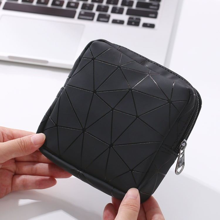 XH8214 Portable Sanitary Napkin Storage Bag Large Capacity Waterproof Coin Bag(Black)