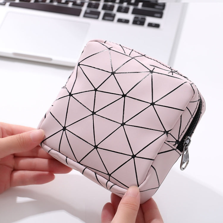 XH8214 Portable Sanitary Napkin Storage Bag Large Capacity Waterproof Coin Bag(Cherry Pink)