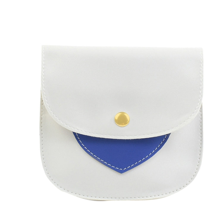 Portable Large Capacity PU Sanitary Napkin Pad Storage Bag(White+Blue)