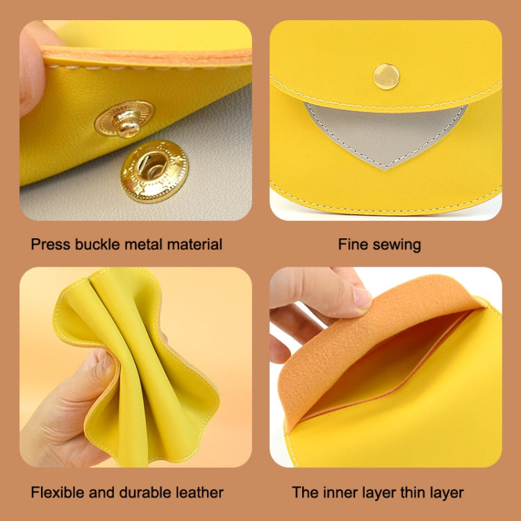 Portable Large Capacity PU Sanitary Napkin Pad Storage Bag(Gray+Yellow)