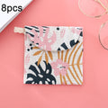 8pcs Cotton and Linen Sanitary Napkin Storage Bag Handy Clutch Bag(Turtle)