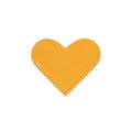 Mini Business Student Library Portable PU Leather Heart Shaped Bookmark(Ginger)