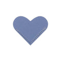 Mini Business Student Library Portable PU Leather Heart Shaped Bookmark(Light Blue)