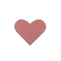 Mini Business Student Library Portable PU Leather Heart Shaped Bookmark(Light Purple)